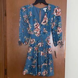 Speechless Blue Floral Mini Dress
